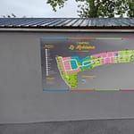 Oversigtkort som viser camping Le Robinson